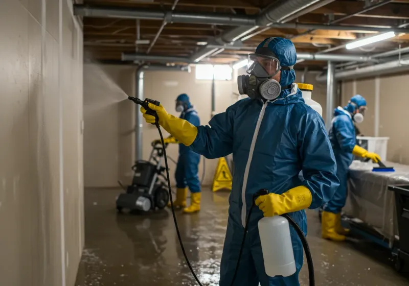Basement Sanitization and Antimicrobial Treatment process in City of Sammamish, WA