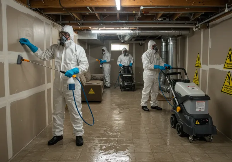 Basement Moisture Removal and Structural Drying process in City of Sammamish, WA